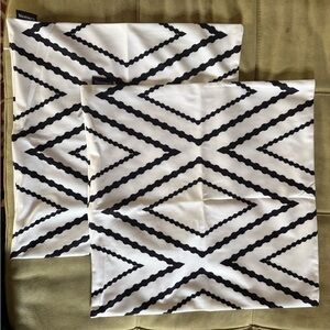 Nestime Black & White Geometric Pillow Covers - Set of 2
